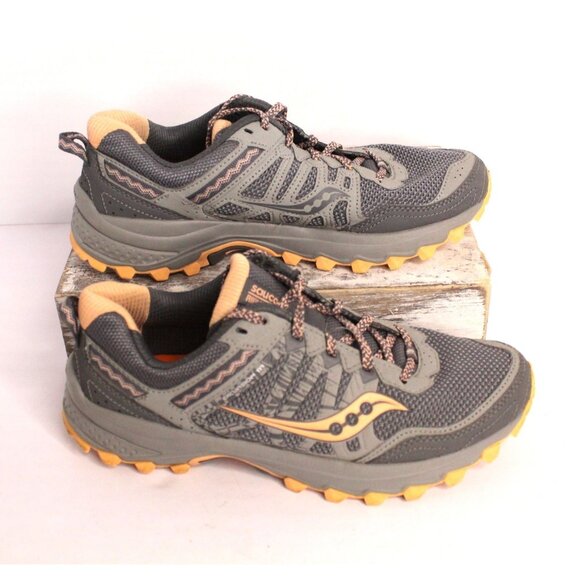 Saucony Excursion TR12 Women's 8.5 Gray/Peach Running Trail Shoes S15411-17 - Picture 5 of 10